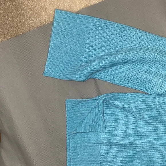 Vineyard Vines Light Aqua Blue Crew Neck Sweater Women’s 100% Cashmere Size L - Picture 8 of 9